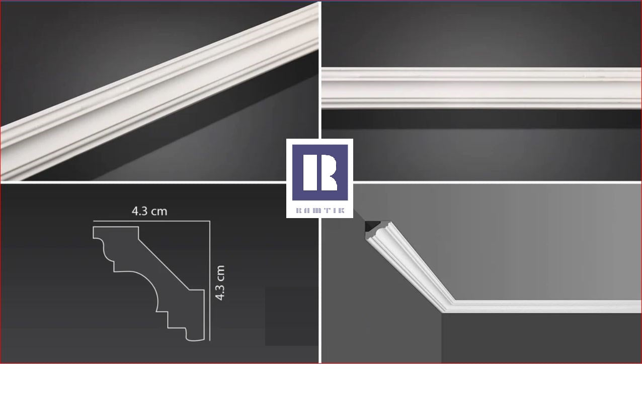 RAMTIK Cornices Code R057 Size 4.3 C M x 4.3 C M