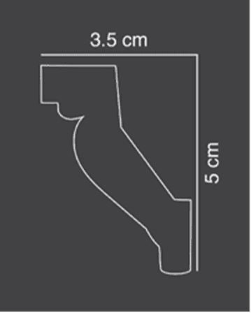 RAMTIK Cornices Code R054 Size 5 C M x 3.5 C M