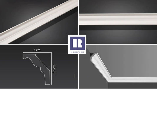 RAMTIK Cornices Code R018  Size 5.5 C M x 5 C M