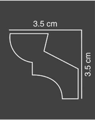 RAMTIK Cornices Code R053  Size 3.5 C M x 3.5 C M